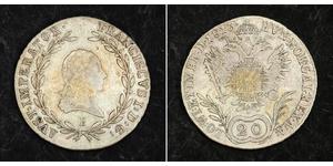 20 Kreuzer Impero austriaco (1804-1867) Argento Francis II, Holy Roman Emperor (1768 - 1835)