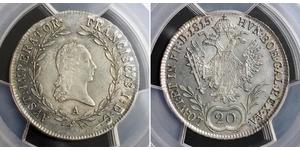 20 Kreuzer Impero austriaco (1804-1867) Argento 