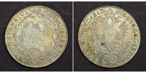 20 Kreuzer Impero austriaco (1804-1867) Argento 