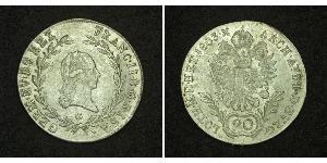 20 Kreuzer Impero austriaco (1804-1867) Argento Francis II, Holy Roman Emperor (1768 - 1835)