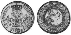 20 Kreuzer Principato di Ansbach (1398–1792) Argento Cristiano Federico di Brandeburgo-Ansbach(1736 – 1806)