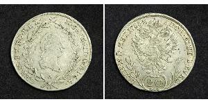 20 Kreuzer Sacro Romano Impero (962-1806) Argento Francis II, Holy Roman Emperor (1768 - 1835)