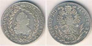 20 Kreuzer Austria Plata 