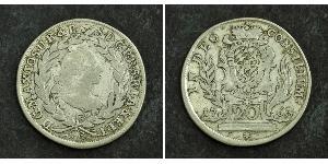 20 Kreuzer Electorate of Bavaria (1623 - 1806) Plata Maximiliano III José, Elector de Baviera(1727 – 1777)