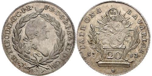 20 Kreuzer Electorate of Bavaria (1623 - 1806) Plata 