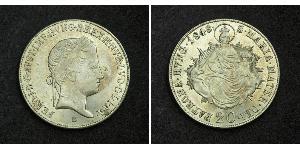 20 Kreuzer Imperio austríaco (1804-1867) Plata Ferdinand I of Austria (1793 - 1875)