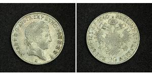 20 Kreuzer Imperio austríaco (1804-1867) Plata Ferdinand I of Austria (1793 - 1875)