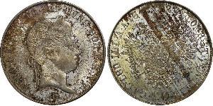 20 Kreuzer Imperio austríaco (1804-1867) Plata Ferdinand I of Austria (1793 - 1875)