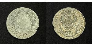 20 Kreuzer Sacro Imperio Romano (962-1806) Plata Francis II, Holy Roman Emperor (1768 - 1835)