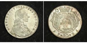 20 Kreuzer Salzburgo Plata Hieronymus von Colloredo (1732 - 1812)