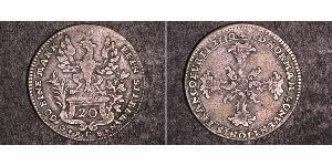 20 Kreuzer States of Germany Plata 