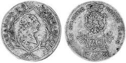20 Kreuzer Fürstentum Ansbach (1398–1792) Silber Karl Alexander (Brandenburg-Ansbach-Bayreuth)(1736 – 1806)