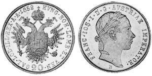 20 Kreuzer Kaisertum Österreich (1804-1867) Silber 