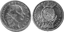 20 Kreuzer Markgrafschaft Baden-Durlach (1535 - 1771) Silber 