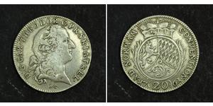 20 Kreuzer States of Germany Silber Karl Theodor (Pfalz und Bayern) (1724 - 1799)