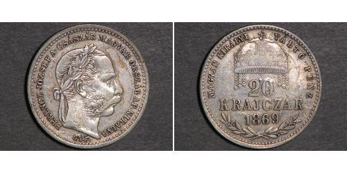 20 Kreuzer Österreich-Ungarn (1867-1918) Silber Franz Joseph I (1830 - 1916)