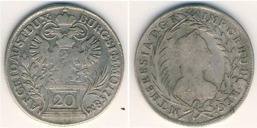 20 Kreuzer Austria  Silver 