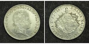 20 Kreuzer Austrian Empire (1804-1867) Silver Ferdinand I of Austria (1793 - 1875)