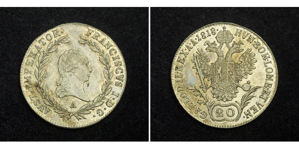 20 Kreuzer Austrian Empire (1804-1867) Silver 