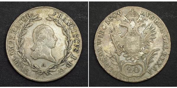 20 Kreuzer Austrian Empire (1804-1867) Silver 