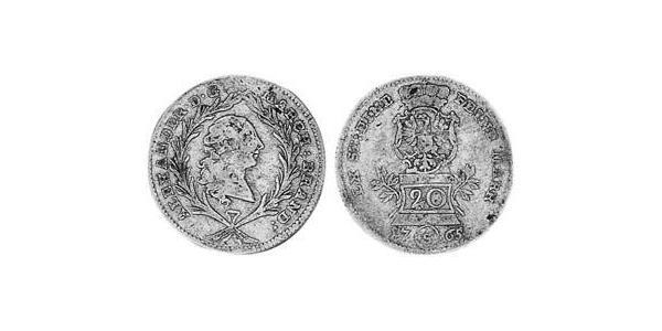 20 Kreuzer Principality of Ansbach (1398–1792) Silver Charles Alexander, Margrave of Brandenburg-Ansbach (1736 – 1806)