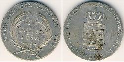 20 Kreuzer States of Germany Silver 