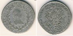 20 Kreuzer 奥地利历史 (1156 - 1806) 銀 