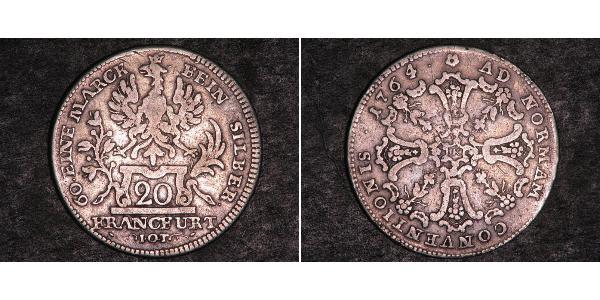 20 Kreuzer 联邦州 (德国) 銀 
