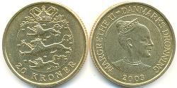 20 Krone Danimarca Alluminio/Bronzo 