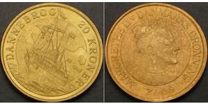 20 Krone Dinamarca Aluminio/Bronce 