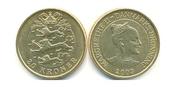 20 Krone Dinamarca Aluminio/Bronce 