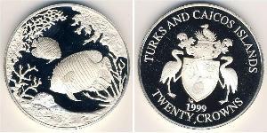 20 Krone Turks e Caicos Argento 