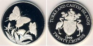 20 Krone Turks e Caicos Argento 
