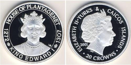 20 Krone Turks e Caicos Argento 