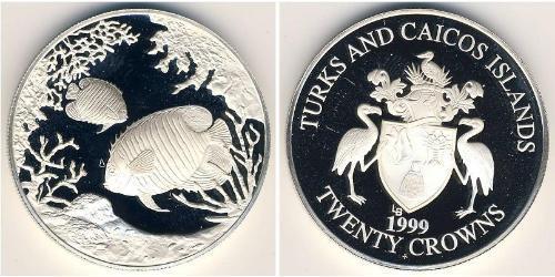 20 Krone Turks e Caicos Argento 