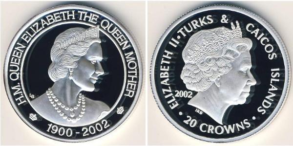 20 Krone Turks e Caicos Argento 