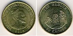 20 Krone Dinamarca Bronce/Aluminio 