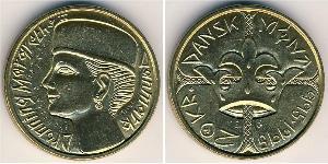 20 Krone Dänemark Bronze/Aluminium 