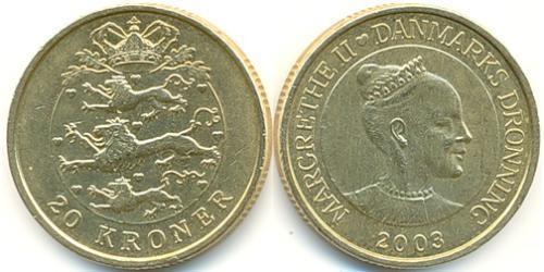 20 Krone Dänemark Bronze/Aluminium 