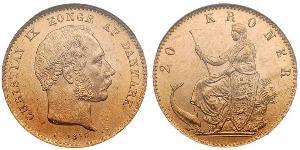 20 Krone Denmark Gold Christian IX of Denmark (1818-1906)