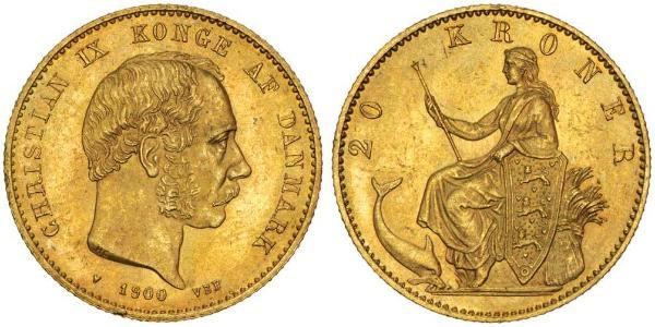 20 Krone Denmark Gold Christian IX of Denmark (1818-1906)