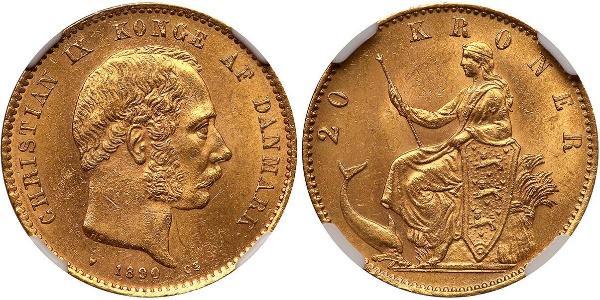 20 Krone Denmark Gold Christian IX of Denmark (1818-1906)