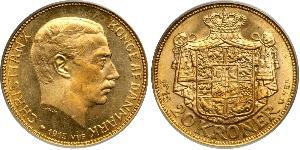 20 Krone Dänemark Gold Christian X. (1870 - 1947)