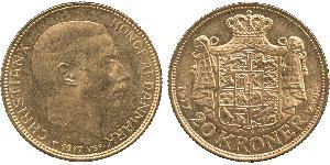 20 Krone Dänemark Gold Christian X. (1870 - 1947)