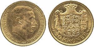 20 Krone Dänemark Gold Christian X. (1870 - 1947)