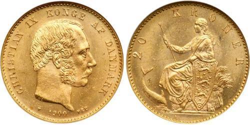 20 Krone Dänemark Gold Christian IX. von Dänemark (1818-1906)