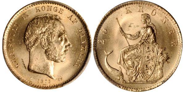 20 Krone Dänemark Gold Christian IX. von Dänemark (1818-1906)