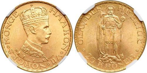 20 Krone Kongeriket Norge (1905 - ) Gold Haakon VII. (1872 - 1957)