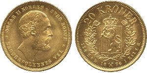 20 Krone Norwegen Gold Oskar II. (Schweden) (1829-1907)