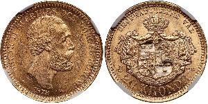 20 Krone Sweden Gold Oscar II of Sweden (1829-1907)